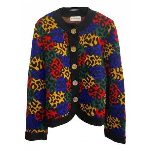 Pre-owned Saint Laurent Wool Cardigan In Multicolour
