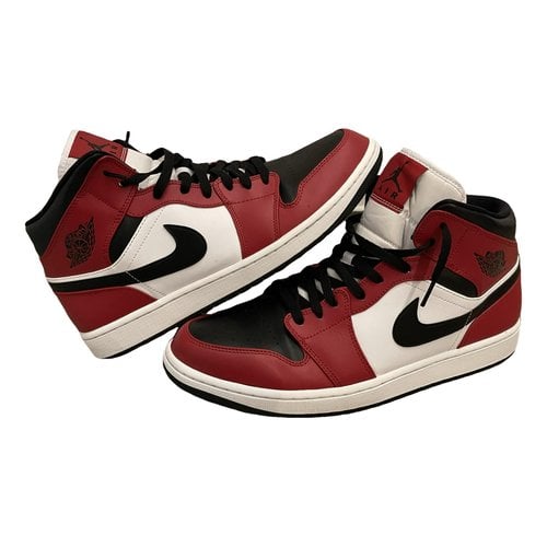 Pre-owned Jordan 1 Leather High Trainers In Multicolour