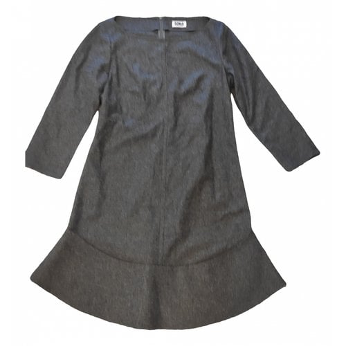 Pre-owned Sonia By Sonia Rykiel Wool Mini Dress In Grey