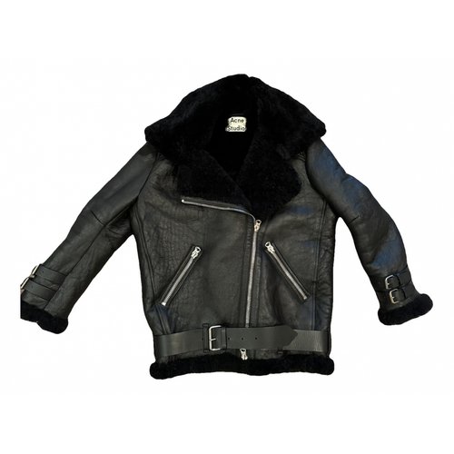 Pre-owned Acne Studios Leather Short Vest In Black