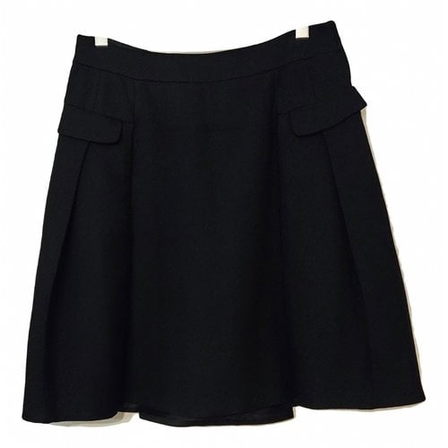 Pre-owned Neil Barrett Wool Mini Skirt In Black