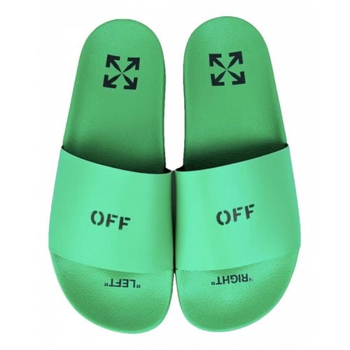 Pre-owned Off-white Sandals In Green