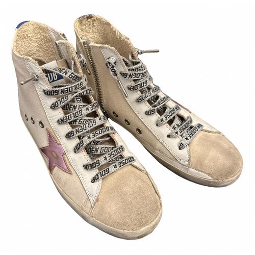 Pre-owned Golden Goose Leather Lace Ups In Beige