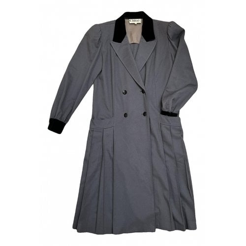 Pre-owned Chloé Wool Coat In Anthracite