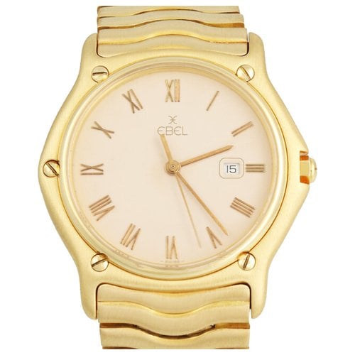 Pre-owned Ebel Sportwave Yellow Gold Watch