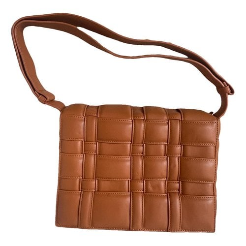 Pre-owned Liviana Conti Vegan Leather Handbag In Orange