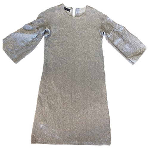 Pre-owned Burberry Mid-length Dress In Silver