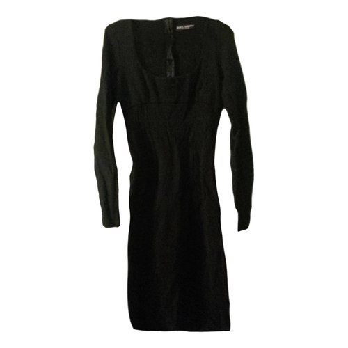 Pre-owned Dolce & Gabbana Wool Mid-length Dress In Grey