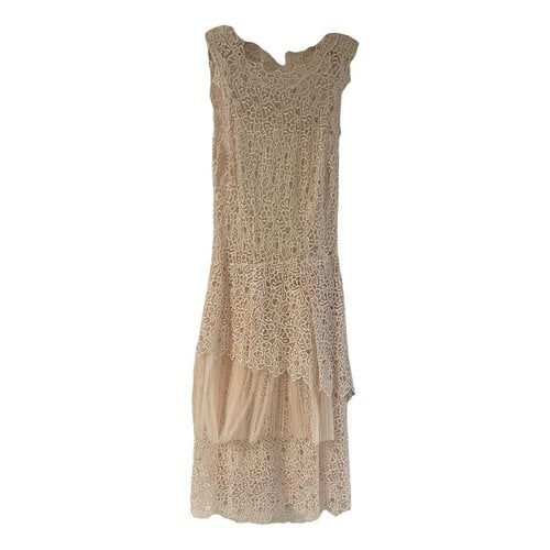 Pre-owned Ermanno Scervino Lace Mid-length Dress In Pink