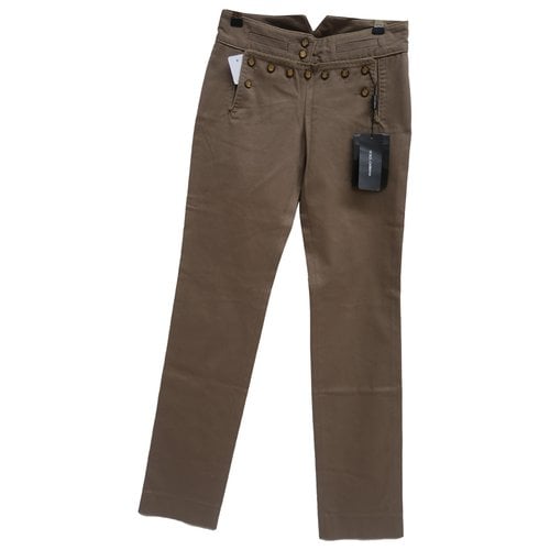 Pre-owned Dolce & Gabbana Straight Pants In Brown