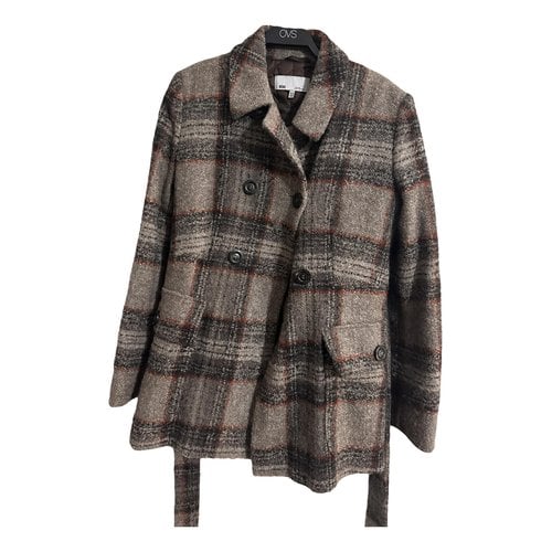 Pre-owned Les Copains Wool Coat In Multicolour