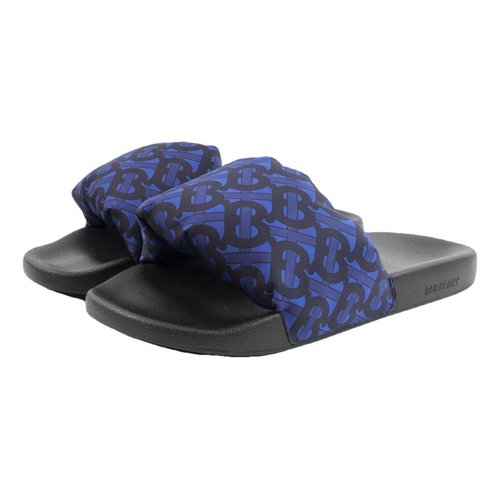 Pre-owned Burberry Cloth Sandals In Blue