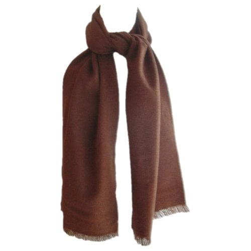 Pre-owned Daniel Hechter Cashmere Scarf & Pocket Square In Brown