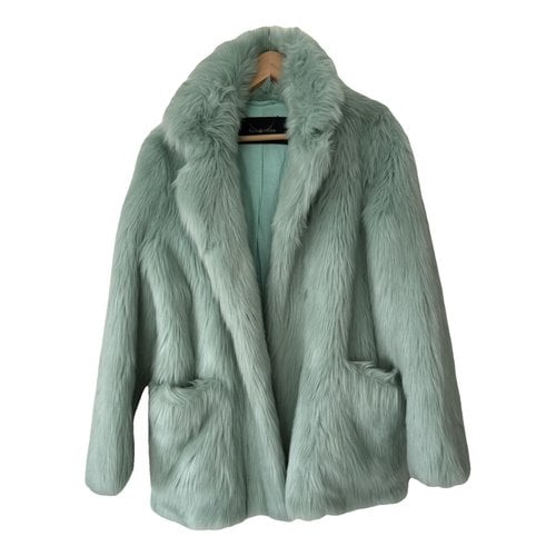 Pre-owned Tara Jarmon Faux Fur Coat In Green