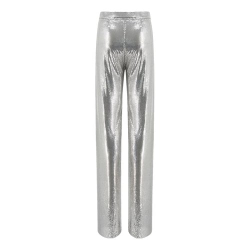 Pre-owned Paco Rabanne Straight Pants In Silver
