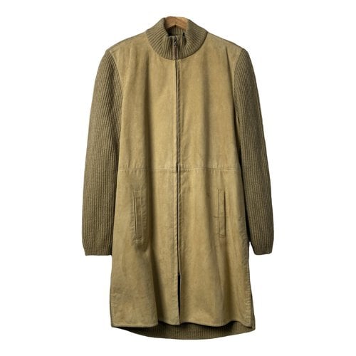Pre-owned Burberry Cardi Coat In Yellow