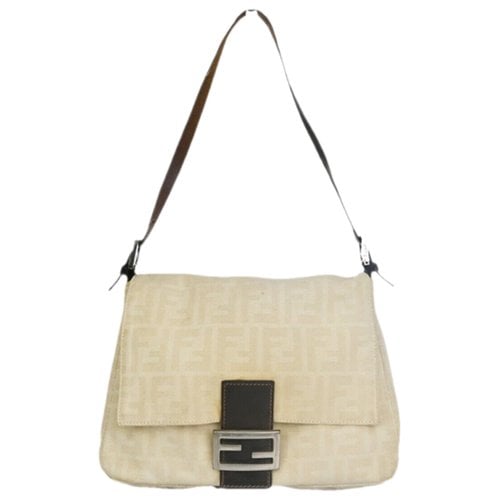 Pre-owned Fendi Cloth Handbag In Ecru
