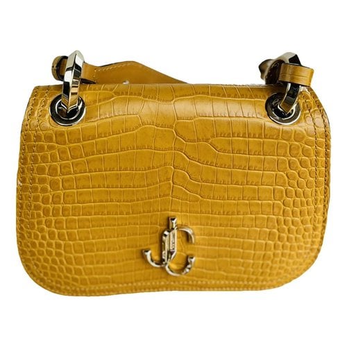 Pre-owned Jimmy Choo Varenne Leather Handbag In Yellow