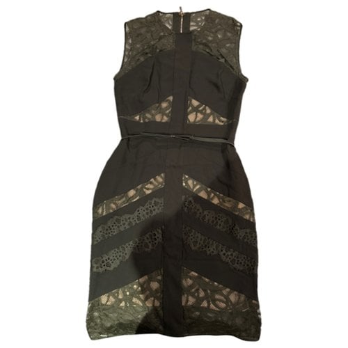 Pre-owned Elie Saab Lace Mid-length Dress In Khaki