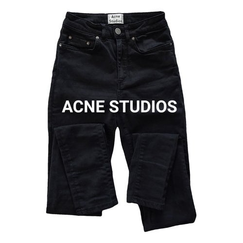Pre-owned Acne Studios Straight Pants In Black