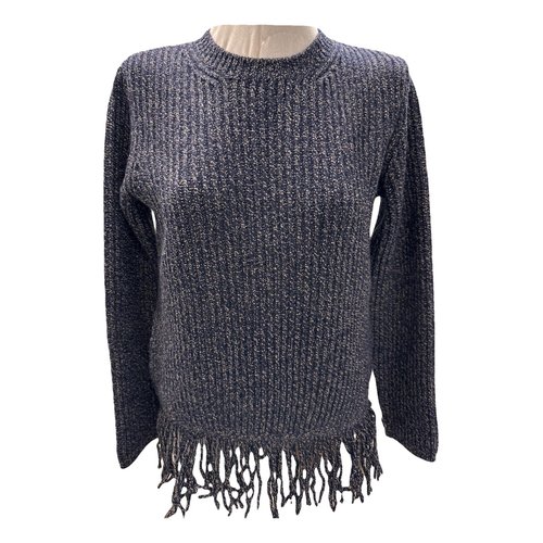 Pre-owned Max Mara Cashmere Sweatshirt In Navy
