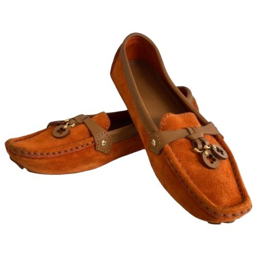 Pre-owned Louis Vuitton Flats In Orange