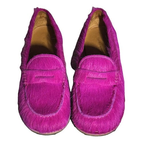 Pre-owned Marni Leather Flats In Pink
