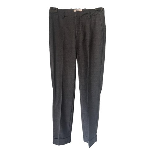 Pre-owned Suistudio Wool Trousers In Grey