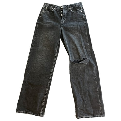 Pre-owned Rag & Bone Boyfriend Jeans In Black