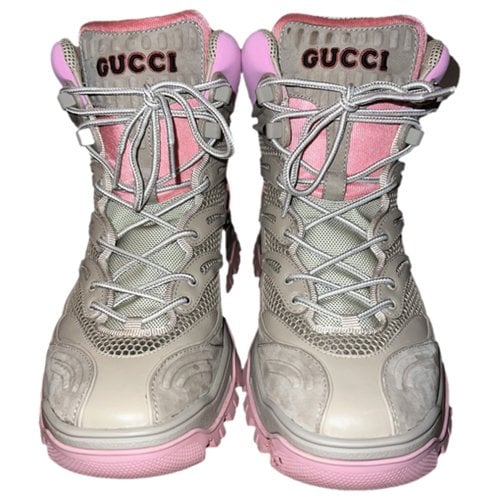 Pre-owned Gucci Boots In Pink
