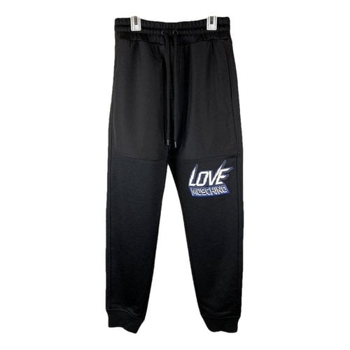 Pre-owned Moschino Love Slim Pants In Black