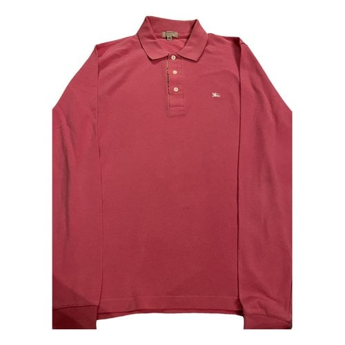 Pre-owned Burberry Polo Shirt In Pink