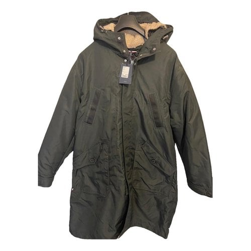 Pre-owned Tommy Hilfiger Cashmere Parka In Green