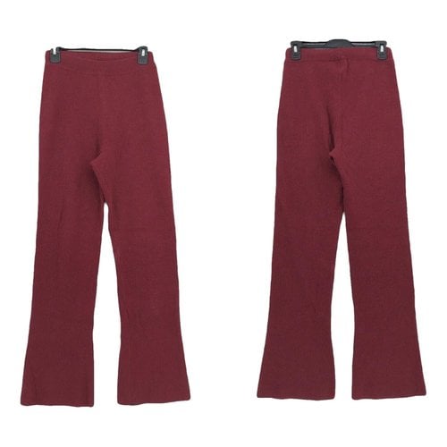 Pre-owned Nanushka Cashmere Trousers In Red