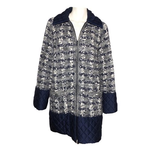 Pre-owned Chanel Wool Coat In Anthracite