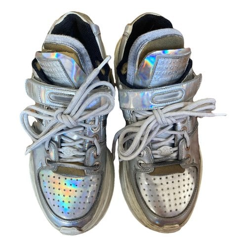 Pre-owned Maison Margiela Fusion Patent Leather Trainers In Metallic