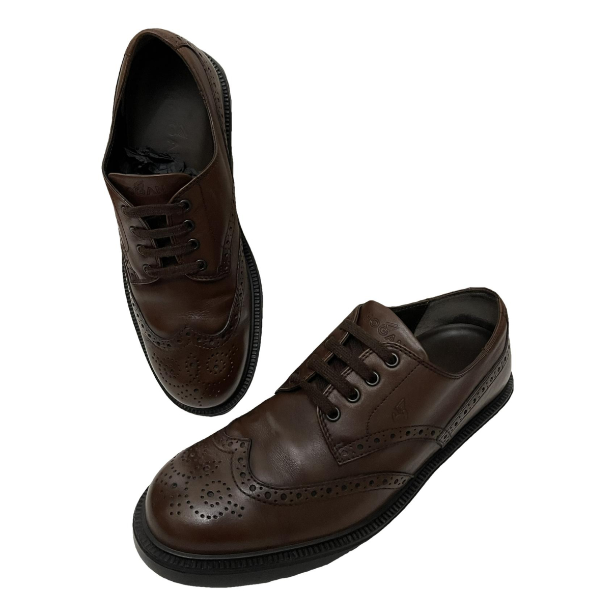 Brown Leather Low Trainers