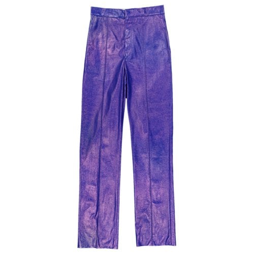 Pre-owned Isabel Marant Straight Pants In Purple