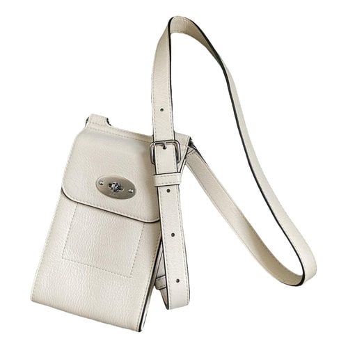 Pre-owned Mulberry Antony Leather Mini Bag In White