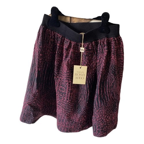 Pre-owned Ronny Kobo Mid-length Skirt In Purple