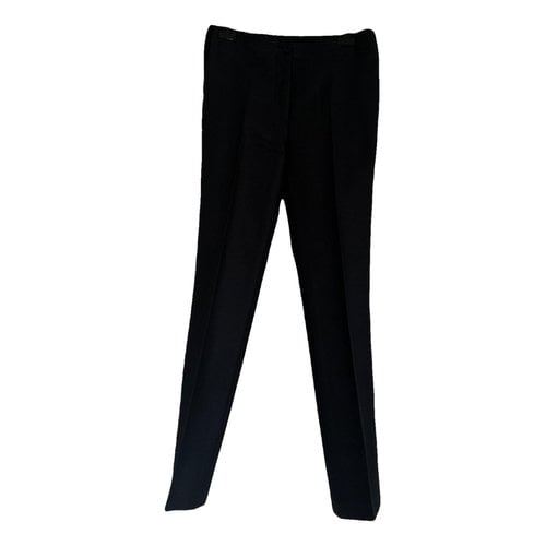 Pre-owned Emilio Pucci Wool Trousers In Navy