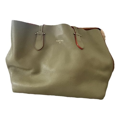 Pre-owned Patrizia Pepe Leather Tote In Green