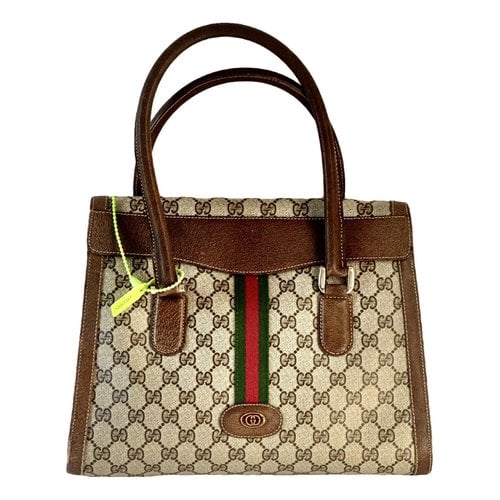 Pre-owned Gucci Cloth Handbag In Green