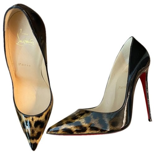 Pre-owned Christian Louboutin So Kate Patent Leather Heels In Multicolour