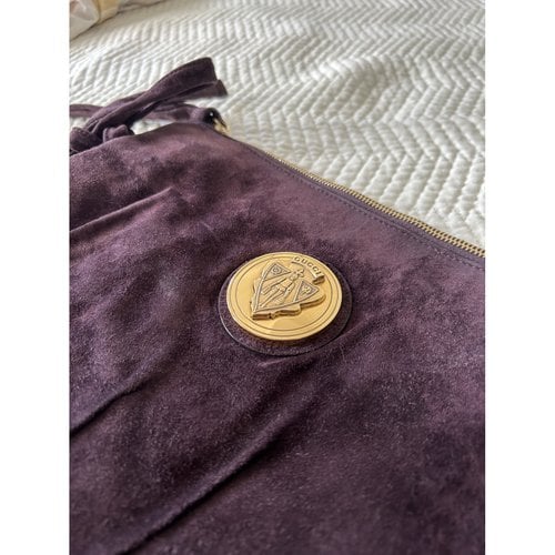 Pre-owned Gucci Clutch Bag In Purple