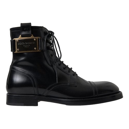 Pre-owned Dolce & Gabbana Leather Boots In Black