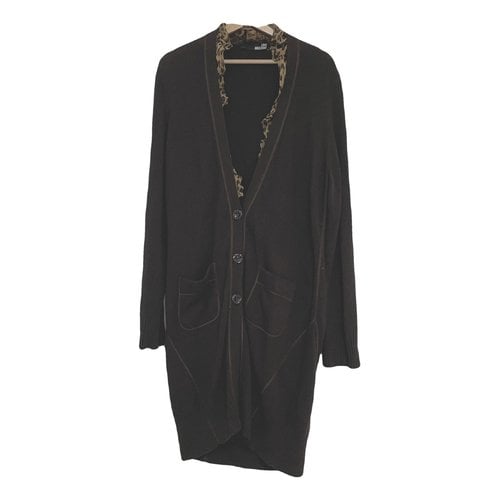 Pre-owned Moschino Love Wool Cardigan In Brown