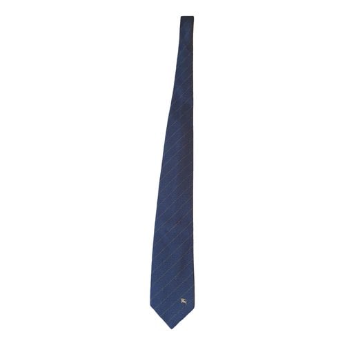 Pre-owned Burberry Wool Tie In Blue