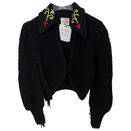Pre-owned Hayley Menzies Wool Cardigan In Black
