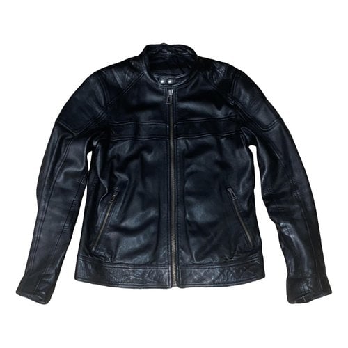 Pre-owned Belstaff Leather Vest In Black